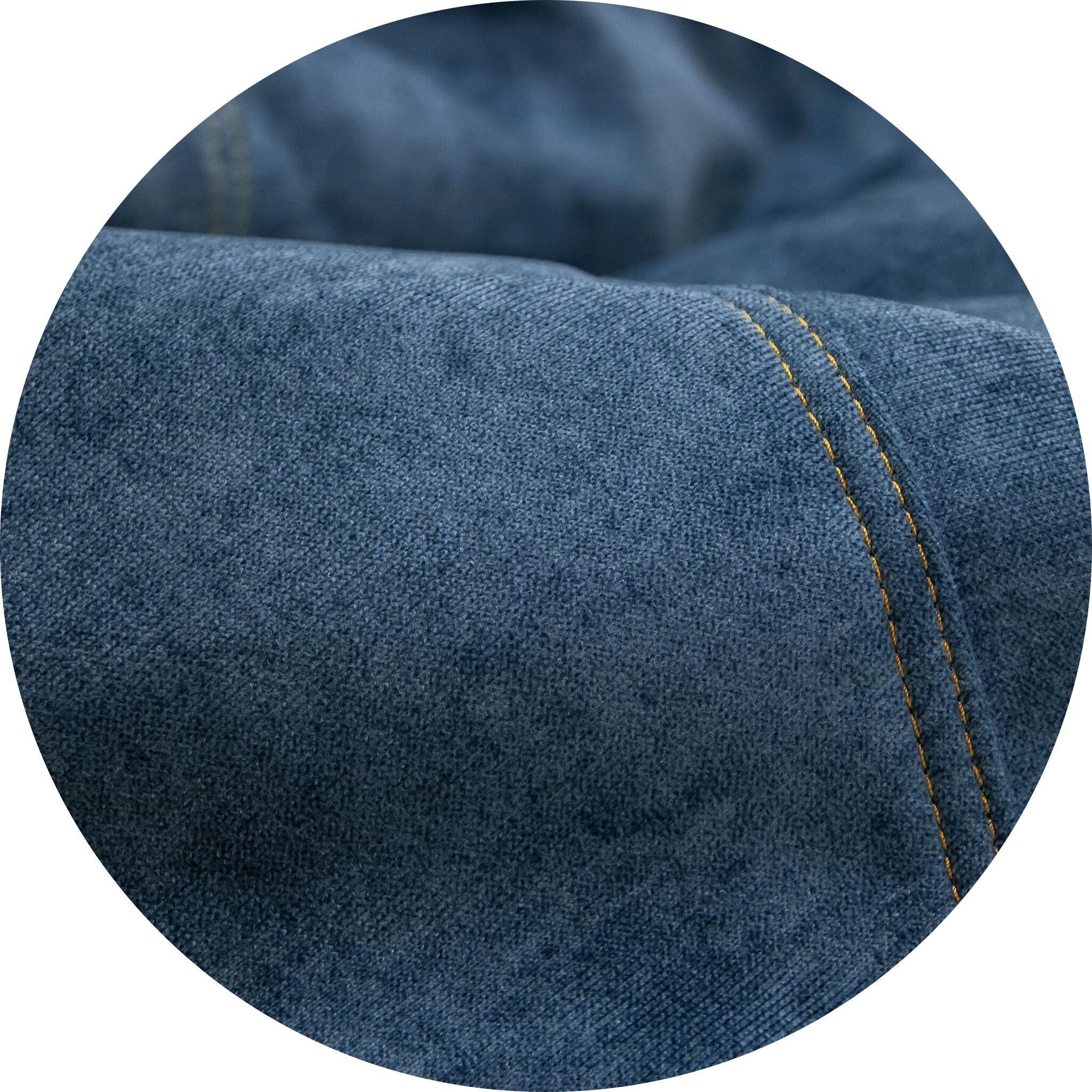 Pouf Cover - Sueded Denim